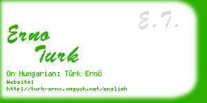 erno turk business card