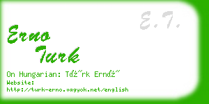 erno turk business card